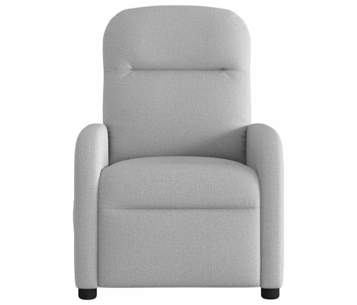 Sillón reclinable eléctrico de tela gris nube