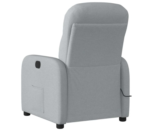 Sillón reclinable de masaje eléctrico tela gris claro