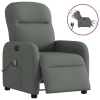 Sillón reclinable de masaje eléctrico tela gris oscuro