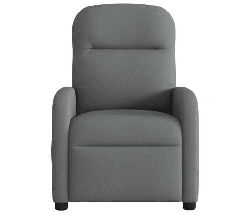 Sillón reclinable de masaje eléctrico tela gris oscuro