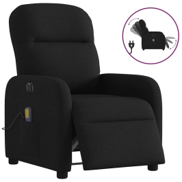 Sillón reclinable de masaje eléctrico tela negro