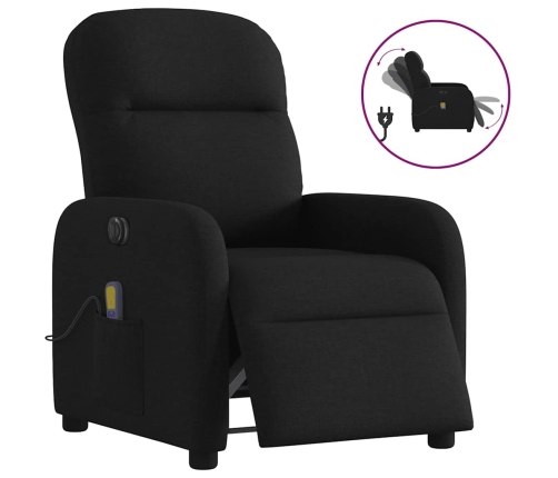 Sillón reclinable de masaje eléctrico tela negro