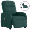 Sillón reclinable de masaje eléctrico tela verde oscuro