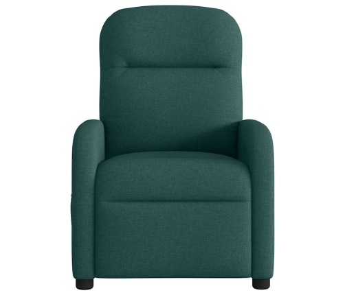 Sillón reclinable de masaje eléctrico tela verde oscuro