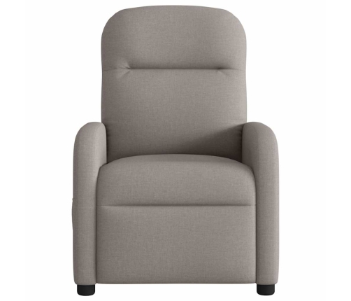 Sillón reclinable de masaje eléctrico tela gris taupe