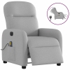 Sillón reclinable de masaje eléctrico tela gris nube