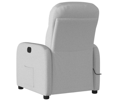 Sillón reclinable de masaje eléctrico tela gris nube