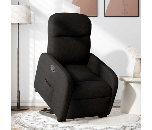 Sillón reclinable elevable tela negro