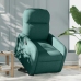 Sillón reclinable elevable tela verde oscuro