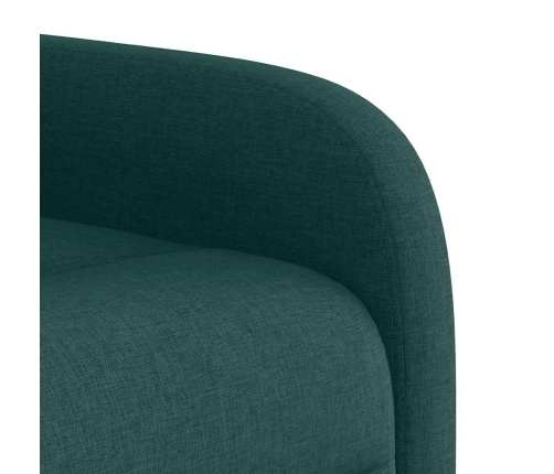 Sillón reclinable elevable tela verde oscuro