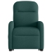 Sillón reclinable elevable tela verde oscuro