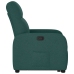 Sillón reclinable elevable tela verde oscuro