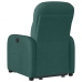 Sillón reclinable elevable tela verde oscuro