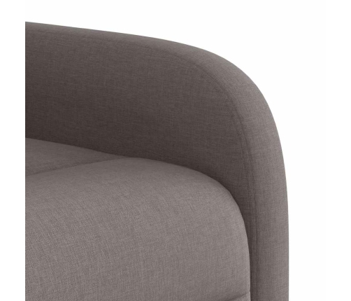 Sillón reclinable elevable tela gris taupe