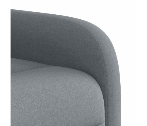 Sillón de masaje reclinable de pie de tela gris claro