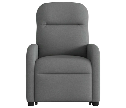 Silla de masaje reclinable de pie de tela gris oscuro