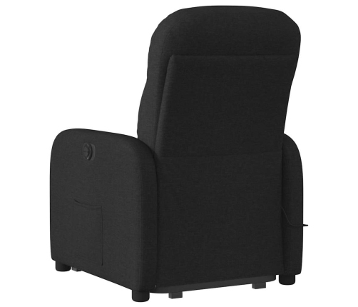 Sillón reclinable de masaje elevable tela negro