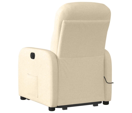 Silla de masaje reclinable de pie de tela color crema