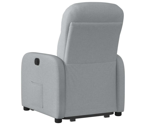 Sillón eléctrico reclinable elevable de tela gris claro