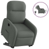 Sillón eléctrico reclinable elevable de tela gris oscuro