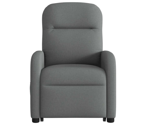 Sillón eléctrico reclinable elevable de tela gris oscuro