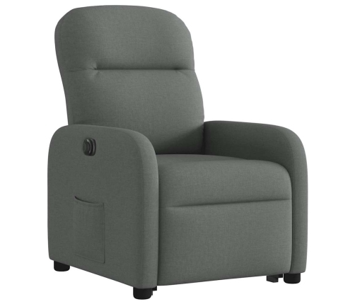 Sillón eléctrico reclinable elevable de tela gris oscuro