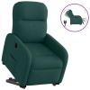 Sillón eléctrico reclinable elevable de tela verde oscuro