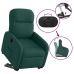 Sillón eléctrico reclinable elevable de tela verde oscuro