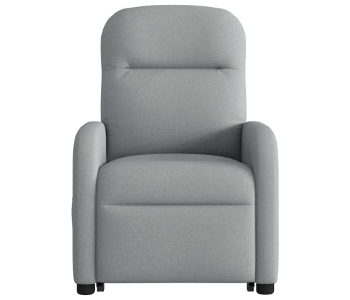 Sillón de masaje eléctrico reclinable elevable tela gris claro