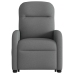 Sillón de masaje eléctrico reclinable elevable tela gris oscuro