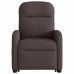 Sillón masaje eléctrico reclinable elevable tela marrón oscuro