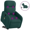 Sillón masaje eléctrico reclinable elevable tela verde oscuro