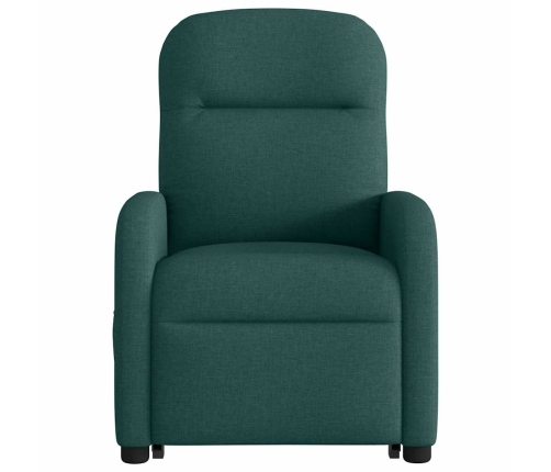 Sillón masaje eléctrico reclinable elevable tela verde oscuro