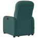 Sillón masaje eléctrico reclinable elevable tela verde oscuro