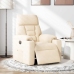 Sillón reclinable eléctrico tela de microfibra beige