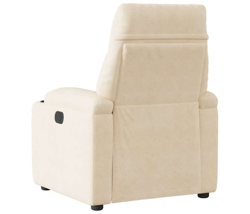 Sillón reclinable eléctrico tela de microfibra beige