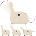 Sillón reclinable eléctrico tela de microfibra beige