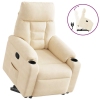 Sillón reclinable elevable tela de microfibra beige