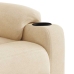 Sillón reclinable elevable tela de microfibra beige