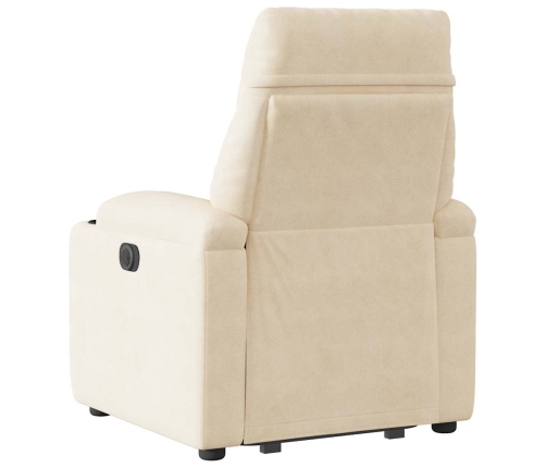 Sillón reclinable elevable tela de microfibra beige