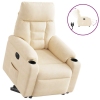 Sillón eléctrico reclinable elevable tela microfibra beige