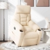 Sillón eléctrico reclinable elevable tela microfibra beige