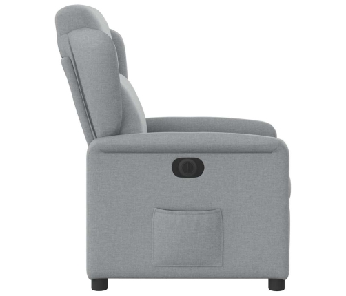 Sillón reclinable eléctrico tela gris claro