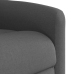 Sillón reclinable eléctrico de tela gris oscuro