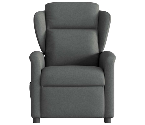 Sillón reclinable eléctrico de tela gris oscuro