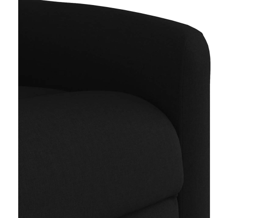 Sillón reclinable eléctrico de tela negro