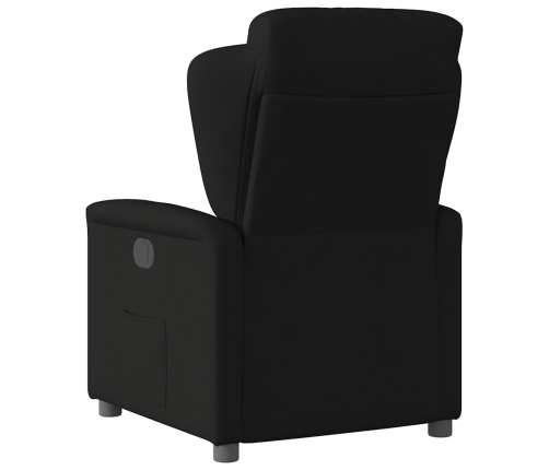 Sillón reclinable eléctrico de tela negro