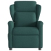 Sillón reclinable eléctrico tela verde oscuro