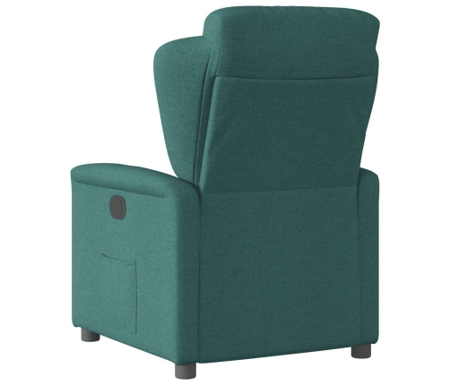 Sillón reclinable eléctrico tela verde oscuro