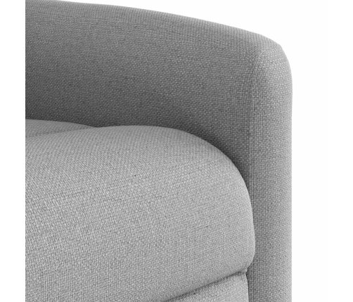 Sillón reclinable eléctrico de tela gris nube